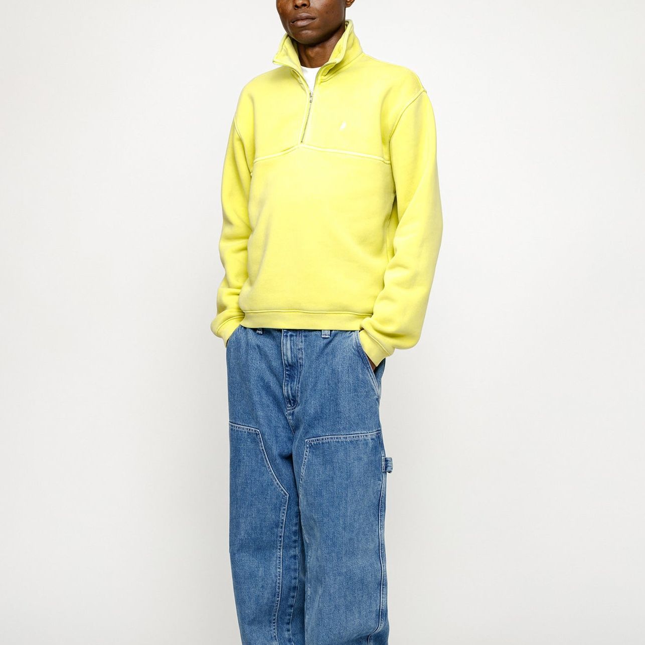 Stüssy Stussy SS24 Half Zip Mock Neck Sweatshirt Vintage Unisex Embroidered Pullover. 118539 圖 6