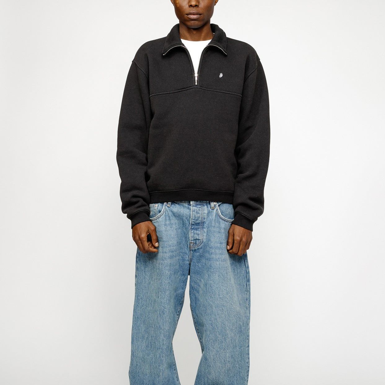 Stüssy Stussy SS24 Half Zip Mock Neck Sweatshirt Vintage Unisex Embroidered Pullover. 118539 圖 9