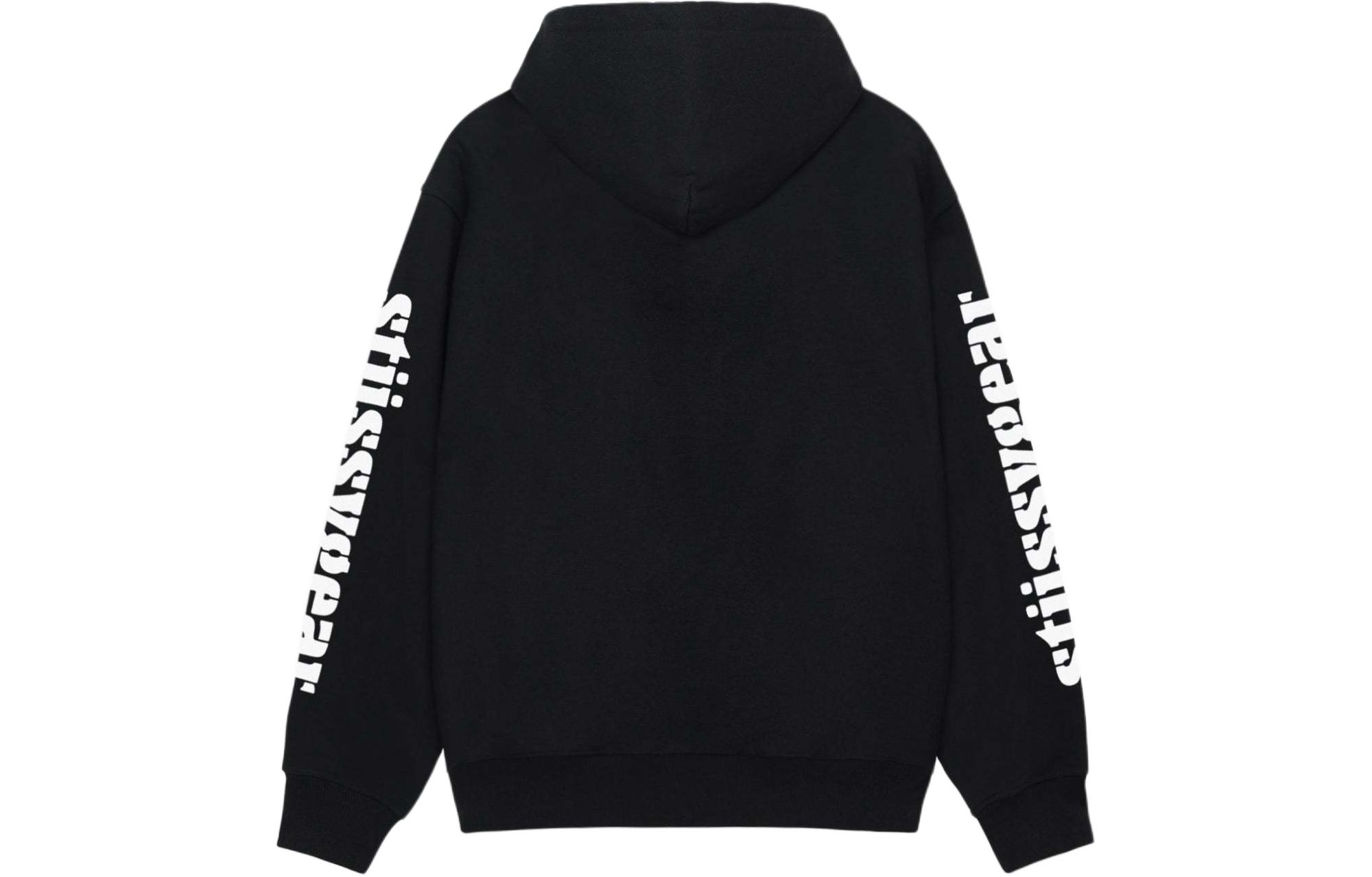 Stüssy Stussy SS24 Letter Print Zip-Up Hoodie Unisex Retro American Style Fleece. 1975048 圖 3