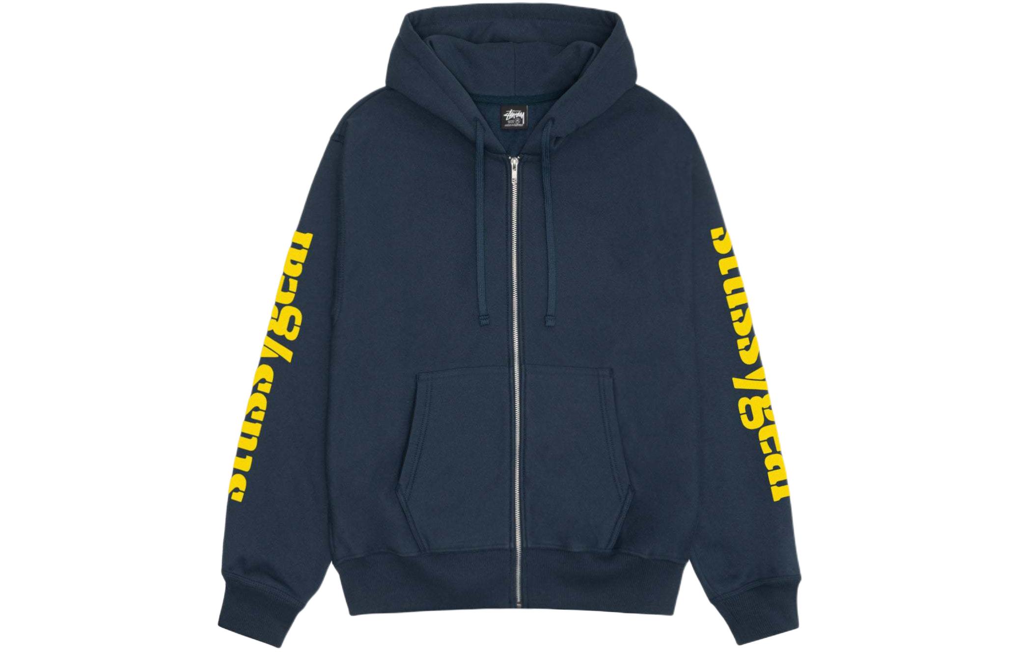 Stüssy Stussy SS24 Letter Print Zip-Up Hoodie Unisex Retro American Style Fleece. 1975048 圖 4