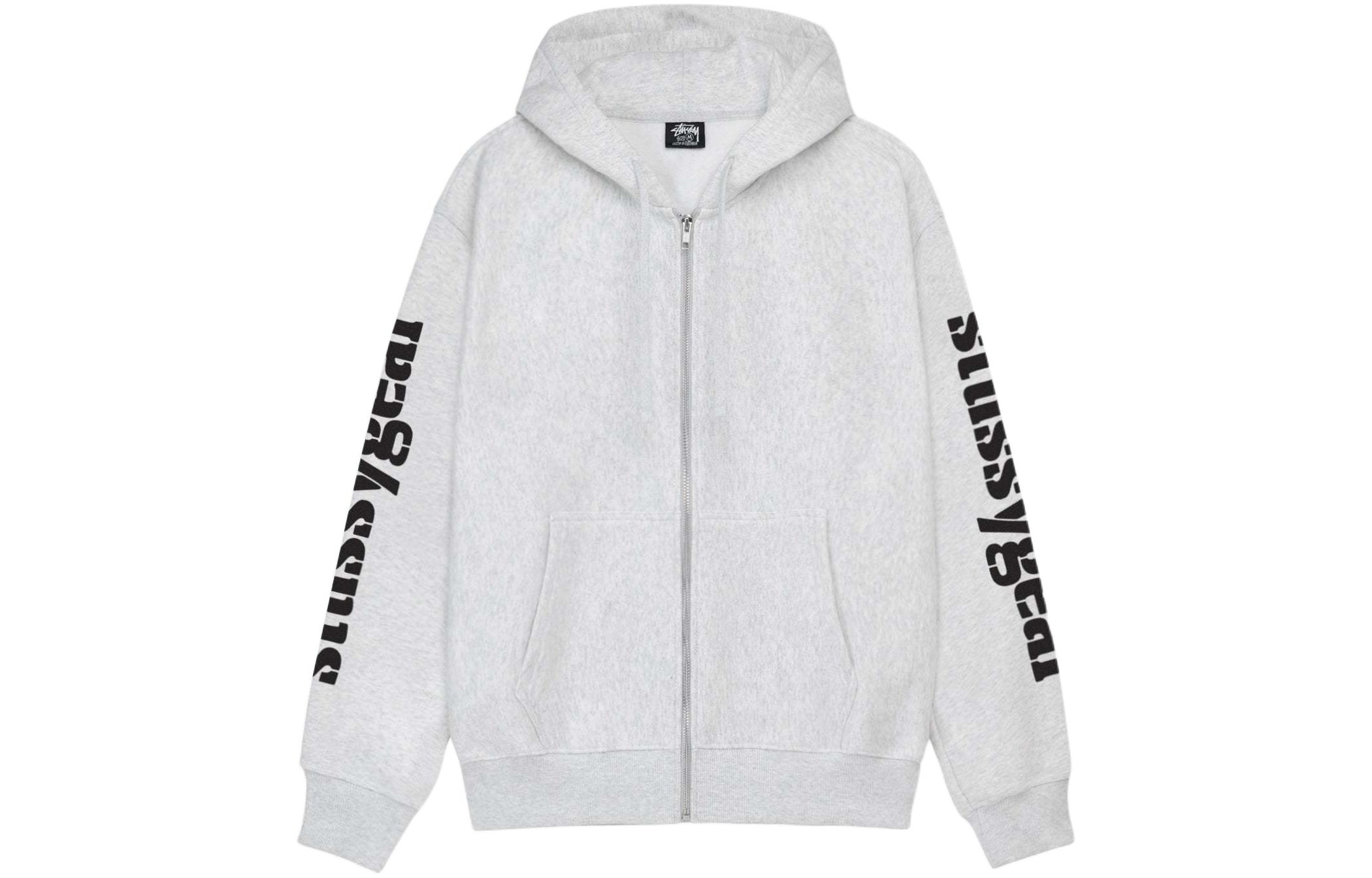 Stüssy Stussy SS24 Letter Print Zip-Up Hoodie Unisex Retro American Style Fleece. 1975048 圖 6