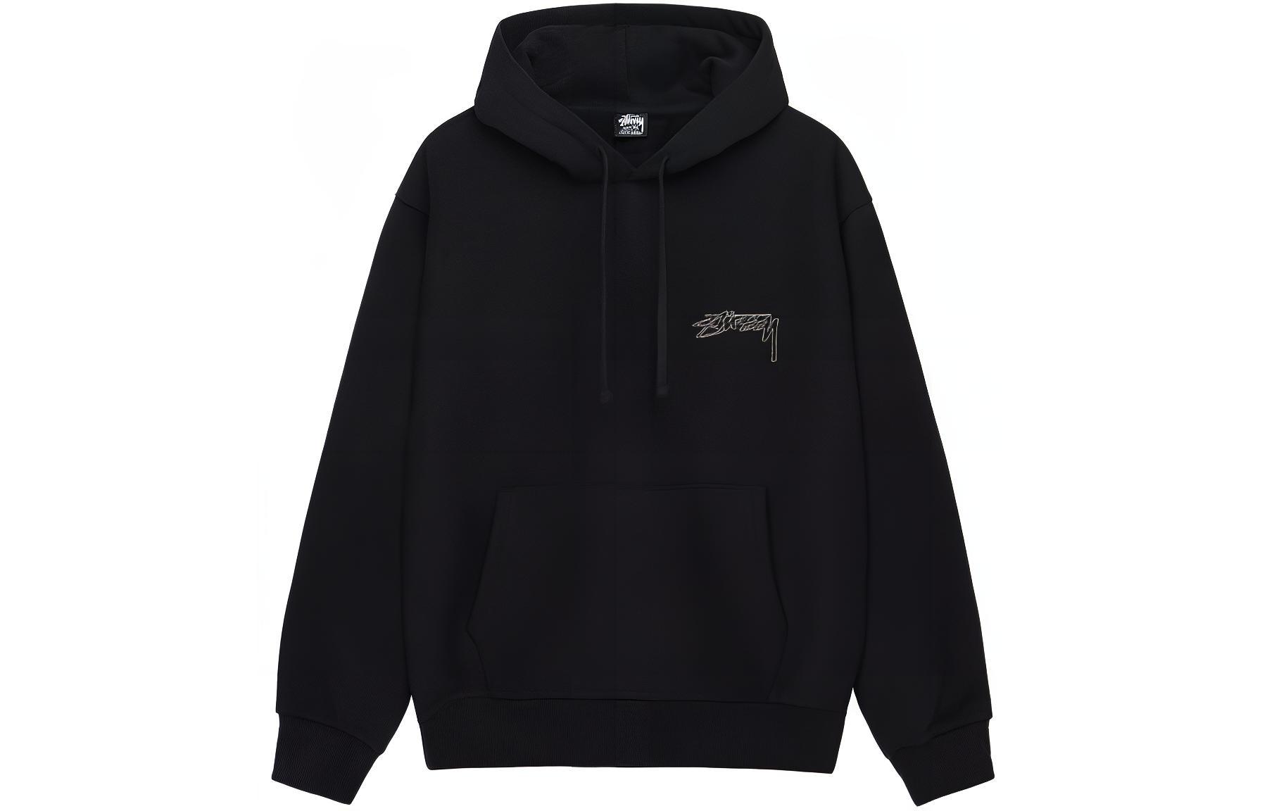 Stüssy Stussy SS24 Logo Print Oversized Drawstring Fleece Hoodie Unisex Vintage Style. 1925047 圖 3