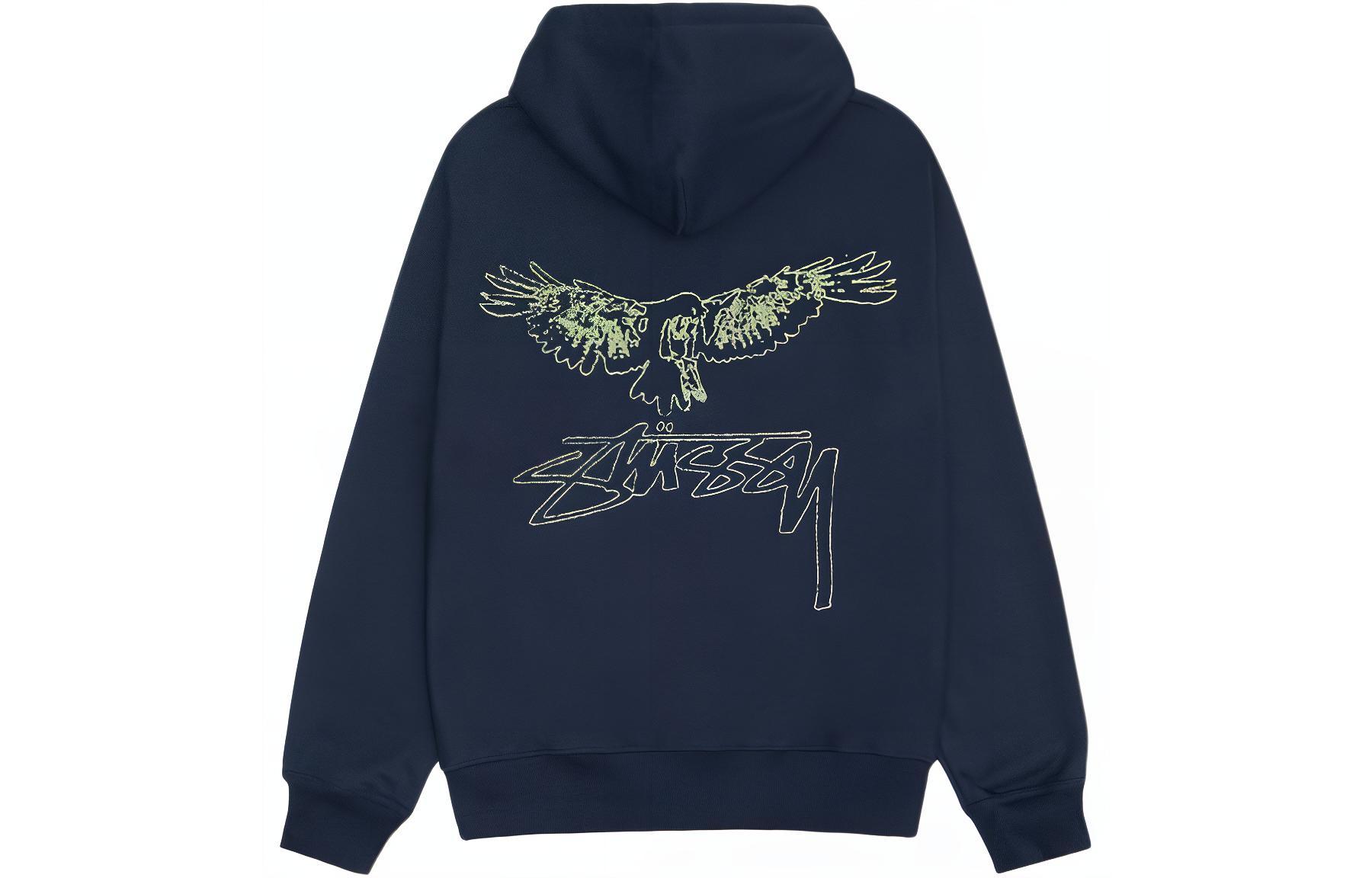 Stüssy Stussy SS24 Logo Print Oversized Drawstring Fleece Hoodie Unisex Vintage Style. 1925047 圖 4
