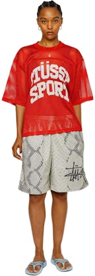 Stüssy Stussy SS24 Mesh Shorts Basic Snake Retro Unisex Loose Fit Summer Shorts Bone Color. 112317 Sizing Stüssy Stussy SS24 Mesh Shorts Basic Snake Retro Unisex Loose Fit Summer Shorts Bone Color. 112317