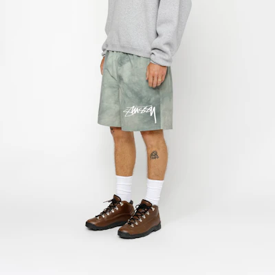 Stüssy SS24 Celana Pendek Nylon Wave Dye Logo Santai Gaya Vintage Unisex. 112316 3