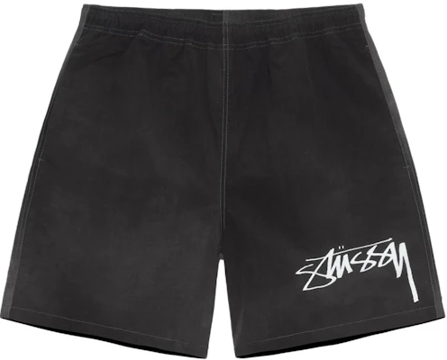 Stüssy SS24 Celana Pendek Nylon Wave Dye Logo Santai Gaya Vintage Unisex. 112316 4