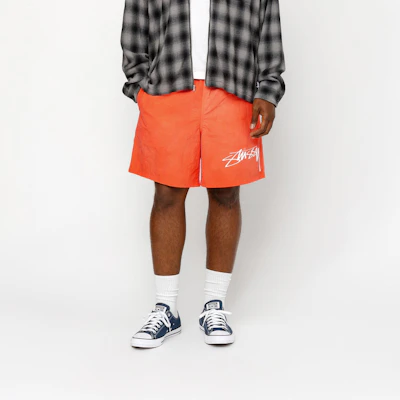Stüssy SS24 Celana Pendek Nylon Wave Dye Logo Santai Gaya Vintage Unisex. 112316 10