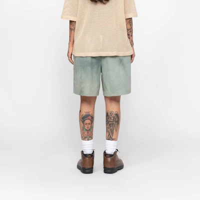 Stüssy SS24 Celana Pendek Nylon Wave Dye Logo Santai Gaya Vintage Unisex. 112316 2