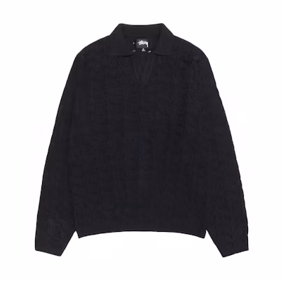 Stüssy Stussy SS24 Open Knit Collared Sweater Vintage Style Knit Pullover. 117235