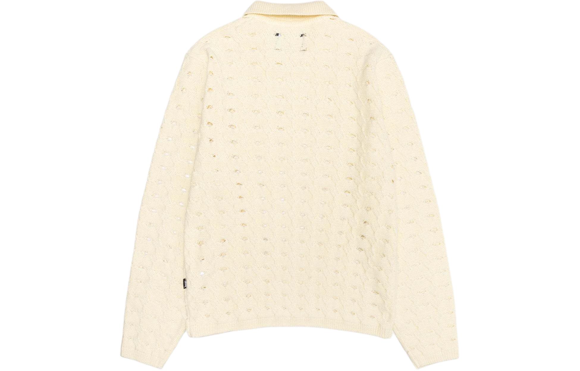 Stüssy Stussy SS24 Open Knit Collared Sweater  Vintage Style Knit Pullover. 117235 圖 3