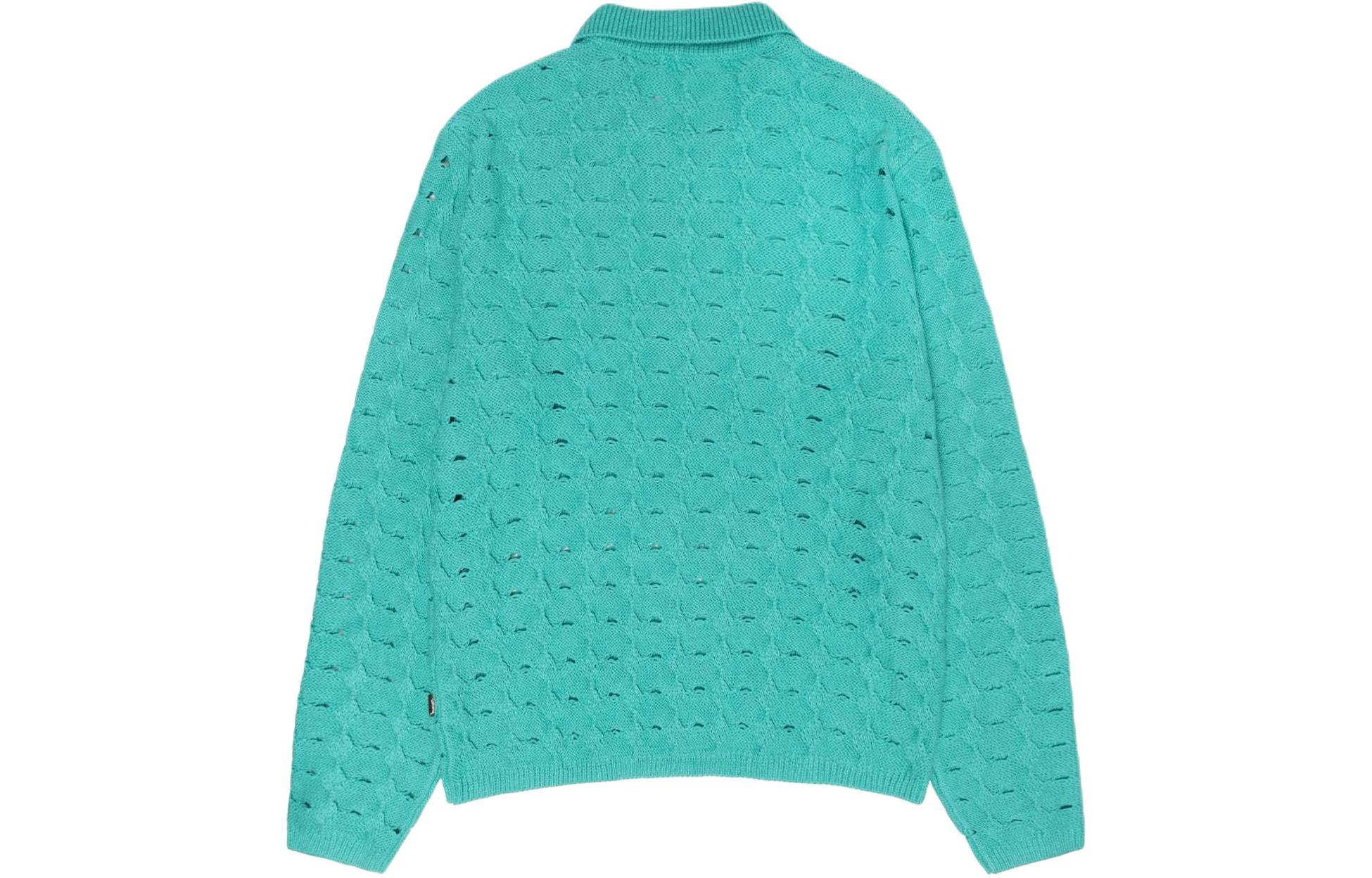 Stüssy Stussy SS24 Open Knit Collared Sweater  Vintage Style Knit Pullover. 117235 圖 8