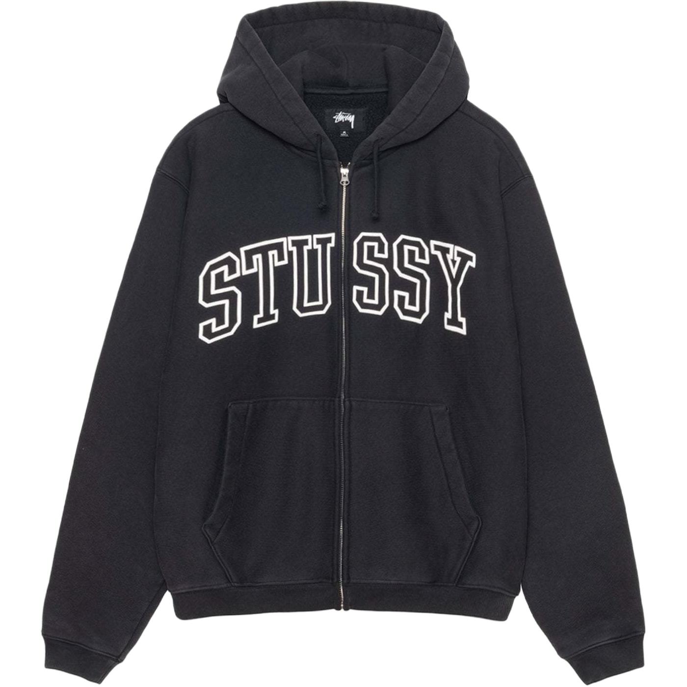 Stüssy Stussy SS24 Outline Zip Hoodie American Vintage Fleece Unisex Summer Series. 118559