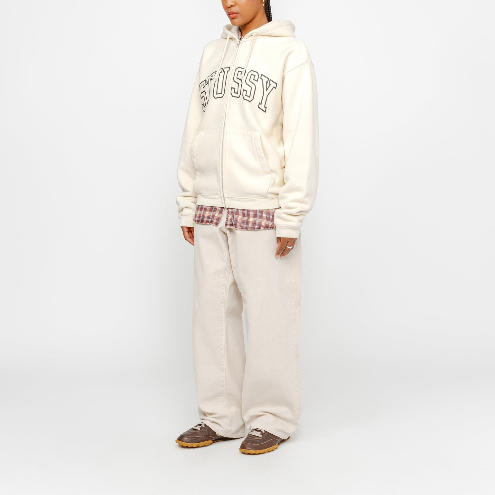 Stüssy Stussy SS24 Outline Zip Hoodie American Vintage Fleece Unisex Summer Series. 118559 圖 12