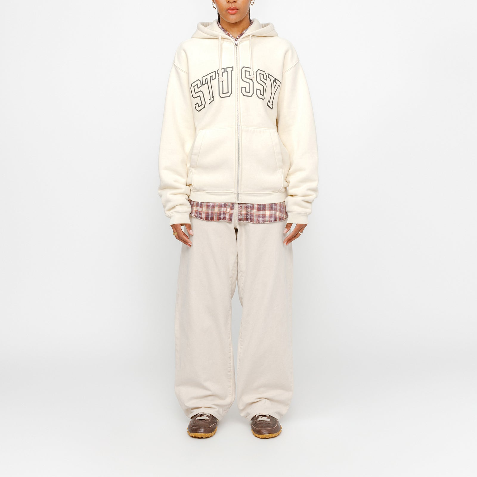 Stüssy Stussy SS24 Outline Zip Hoodie American Vintage Fleece Unisex Summer Series. 118559 圖 13