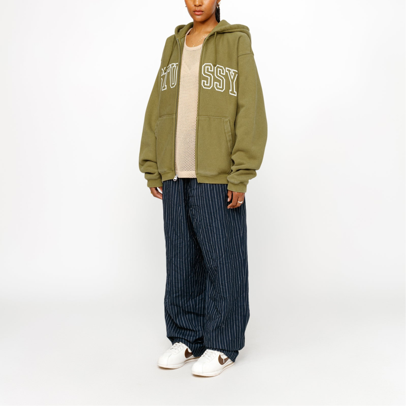 Stüssy Stussy SS24 Outline Zip Hoodie American Vintage Fleece Unisex Summer Series. 118559 圖 24