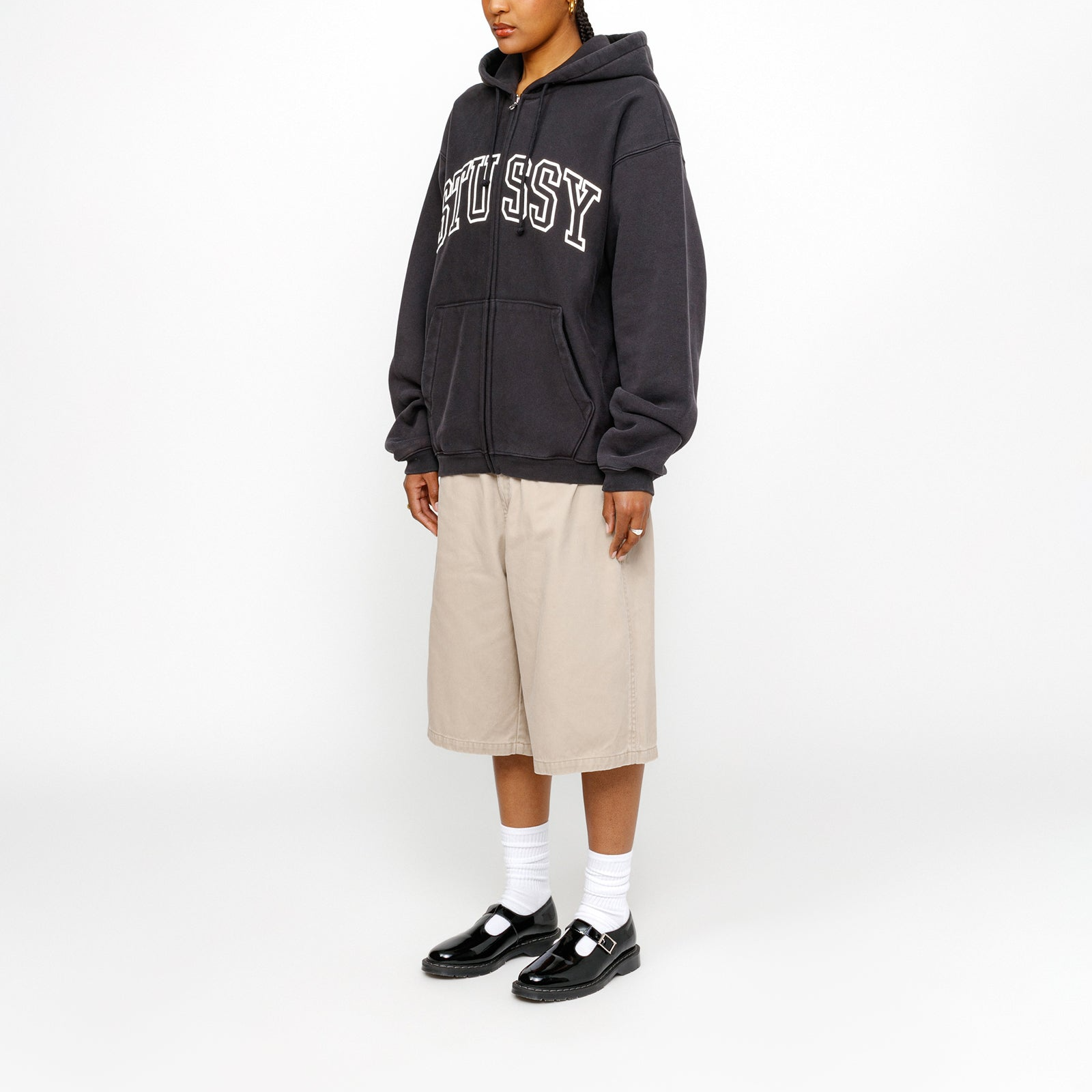 Stüssy Stussy SS24 Outline Zip Hoodie American Vintage Fleece Unisex Summer Series. 118559 圖 6