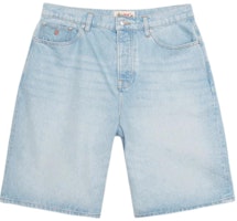 Stüssy Stussy SS24 Raw Denim Big Ol' Shorts Unisex Vintage Loose-Fit Jean Shorts. 112296 Stüssy Stussy SS24 Raw Denim Big Ol' Shorts Unisex Vintage Loose-Fit Jean Shorts. 112296