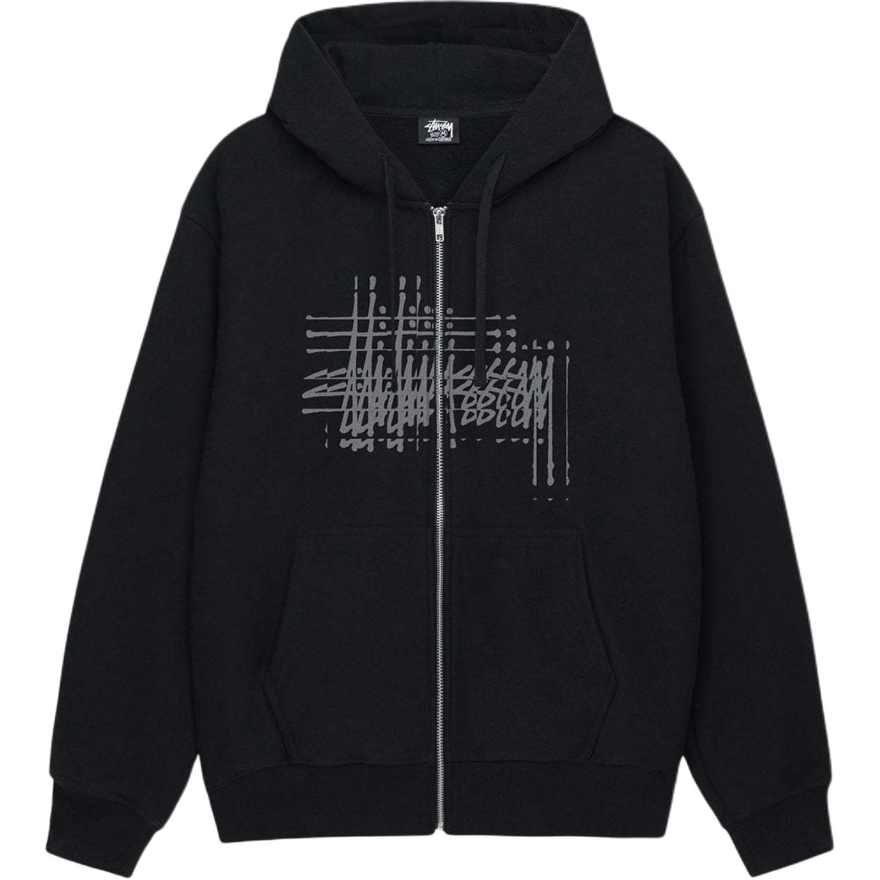 Stüssy Stussy SS24 Refracted Zip Hoodie Vintage Kangaroo Pocket Unisex Sweatshirt. 1975068 圖 2