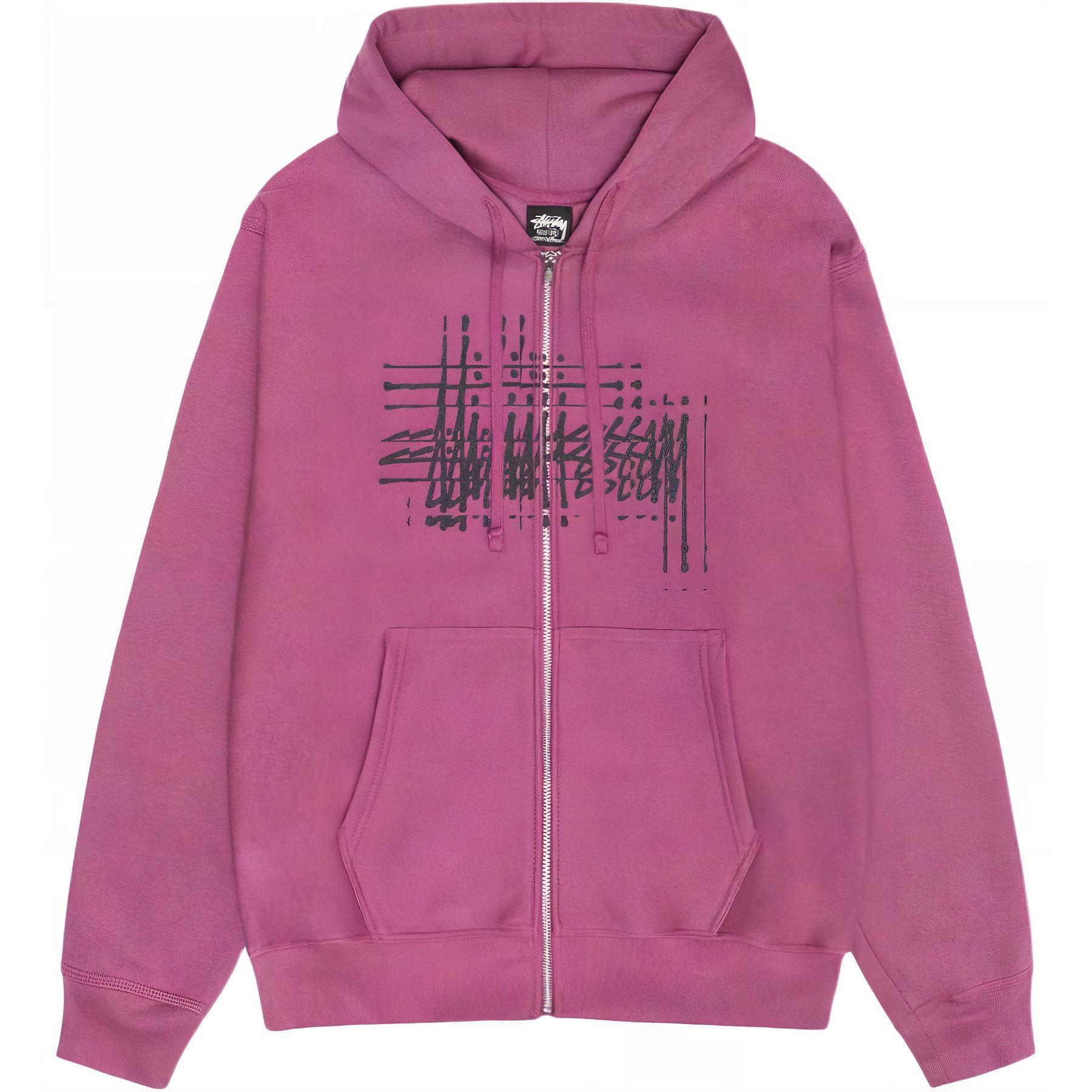 Stüssy Stussy SS24 Refracted Zip Hoodie Vintage Kangaroo Pocket Unisex Sweatshirt. 1975068 圖 4