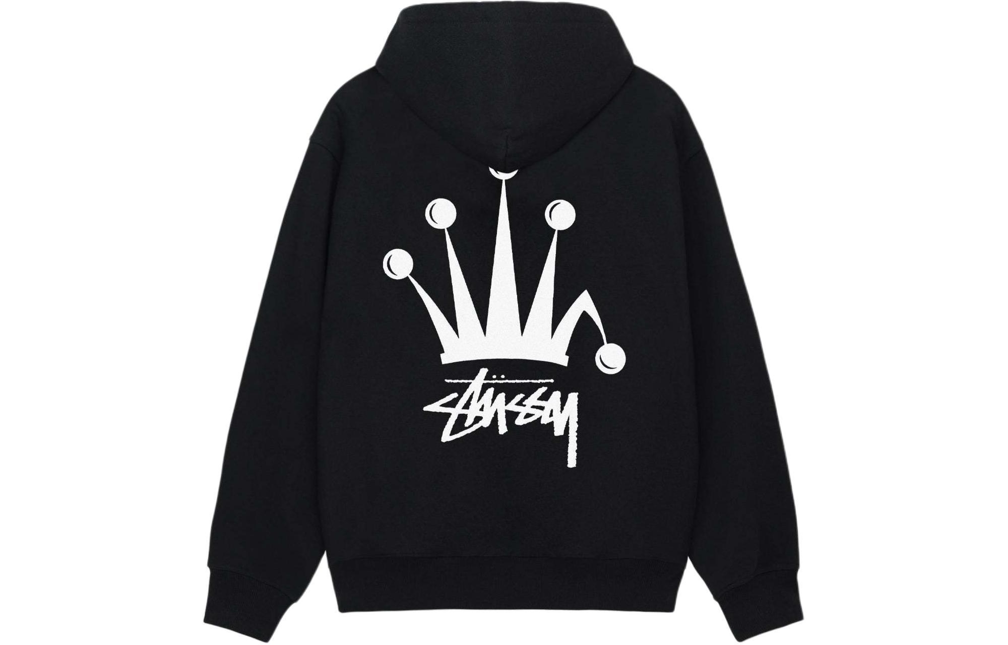 Stüssy Stussy SS24 Regal Crown Letter Print Zip Hoodie Vintage Unisex Sweatshirt. 1975002