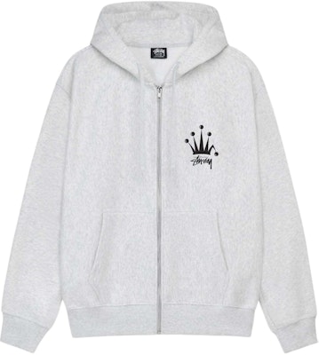 Stüssy Stussy SS24 皇冠字母印花拉鍊連帽復古男女衛衣. 1975002 Order Stüssy Stussy SS24 皇冠字母印花拉鍊連帽復古男女衛衣. 1975002