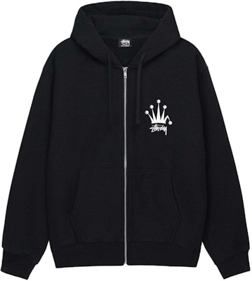 Stüssy Stussy SS24 皇冠字母印花拉鍊連帽復古男女衛衣. 1975002 Shop Stüssy Stussy SS24 皇冠字母印花拉鍊連帽復古男女衛衣. 1975002