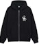 Shop Stüssy Stussy SS24 皇冠字母印花拉鍊連帽復古男女衛衣. 1975002