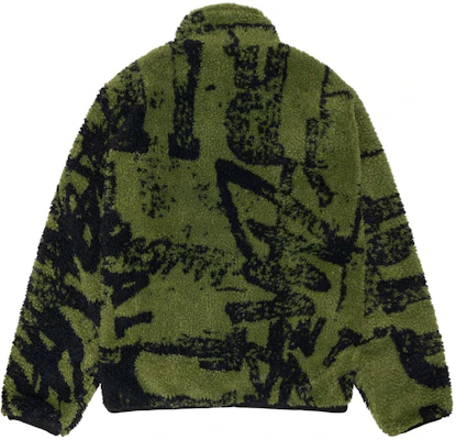 Stüssy Stussy Jaket Fleece Retro SS24 dengan Cetak Huruf, Lengan Panjang Unisex. 118545 9