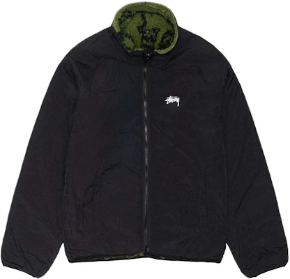 Stüssy Stussy Jaket Fleece Retro SS24 dengan Cetak Huruf, Lengan Panjang Unisex. 118545 10