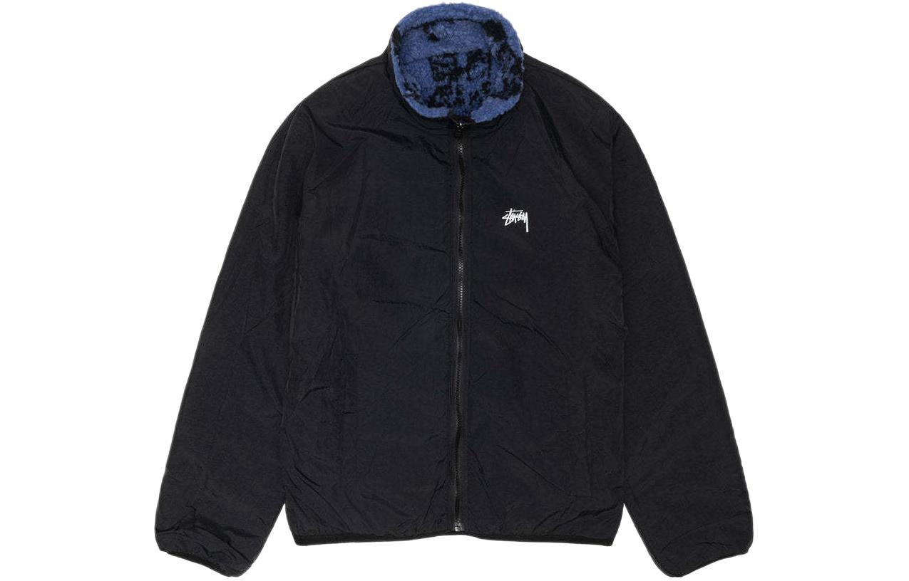 Shop Stüssy Stussy Jaket Fleece Retro SS24 dengan Cetak Huruf, Lengan Panjang Unisex. 118545