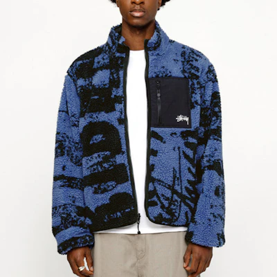 Stüssy Stussy Jaket Fleece Retro SS24 dengan Cetak Huruf, Lengan Panjang Unisex. 118545 Details for Stüssy Stussy Jaket Fleece Retro SS24 dengan Cetak Huruf, Lengan Panjang Unisex. 118545