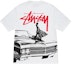 Shop Stüssy Stussy SS24 罗纹领复古圆领男女同款T恤。 1905006