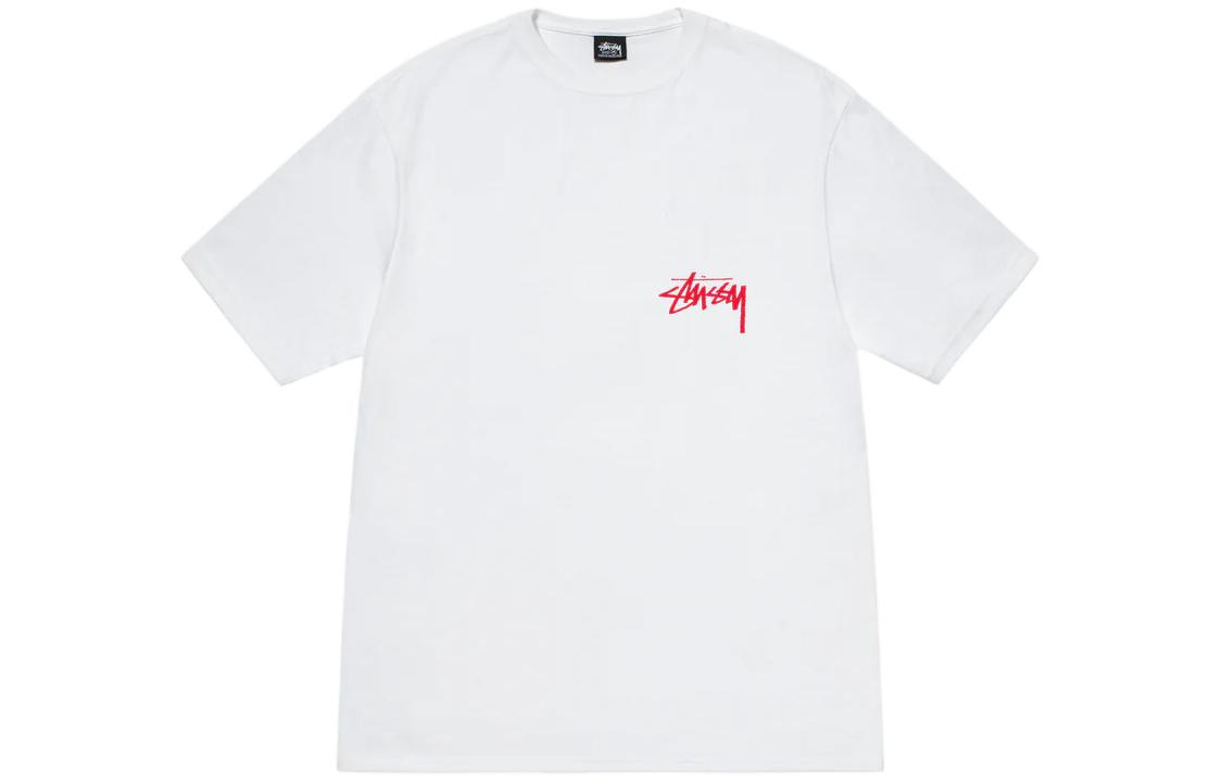 Purchase Stüssy Stussy SS24 罗纹领复古圆领男女同款T恤。 1905006