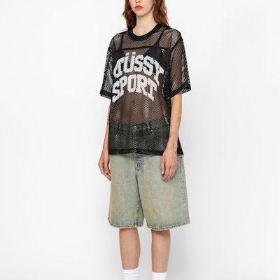 Stüssy SS24 運動網眼復古寬鬆版型夏季T恤男女通用. 1140346 Details for Stüssy SS24 運動網眼復古寬鬆版型夏季T恤男女通用. 1140346
