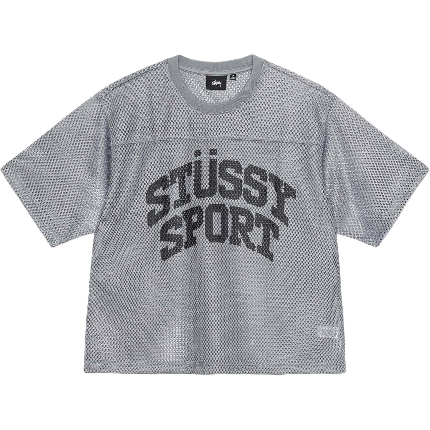 Sizing Stüssy SS24 運動網眼復古寬鬆版型夏季T恤男女通用. 1140346