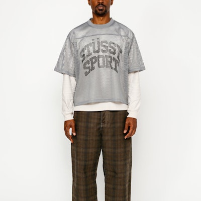 Stüssy SS24 運動網眼復古寬鬆版型夏季T恤男女通用. 1140346 1
