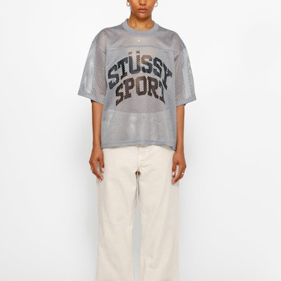 Stüssy SS24 運動網眼復古寬鬆版型夏季T恤男女通用. 1140346 2