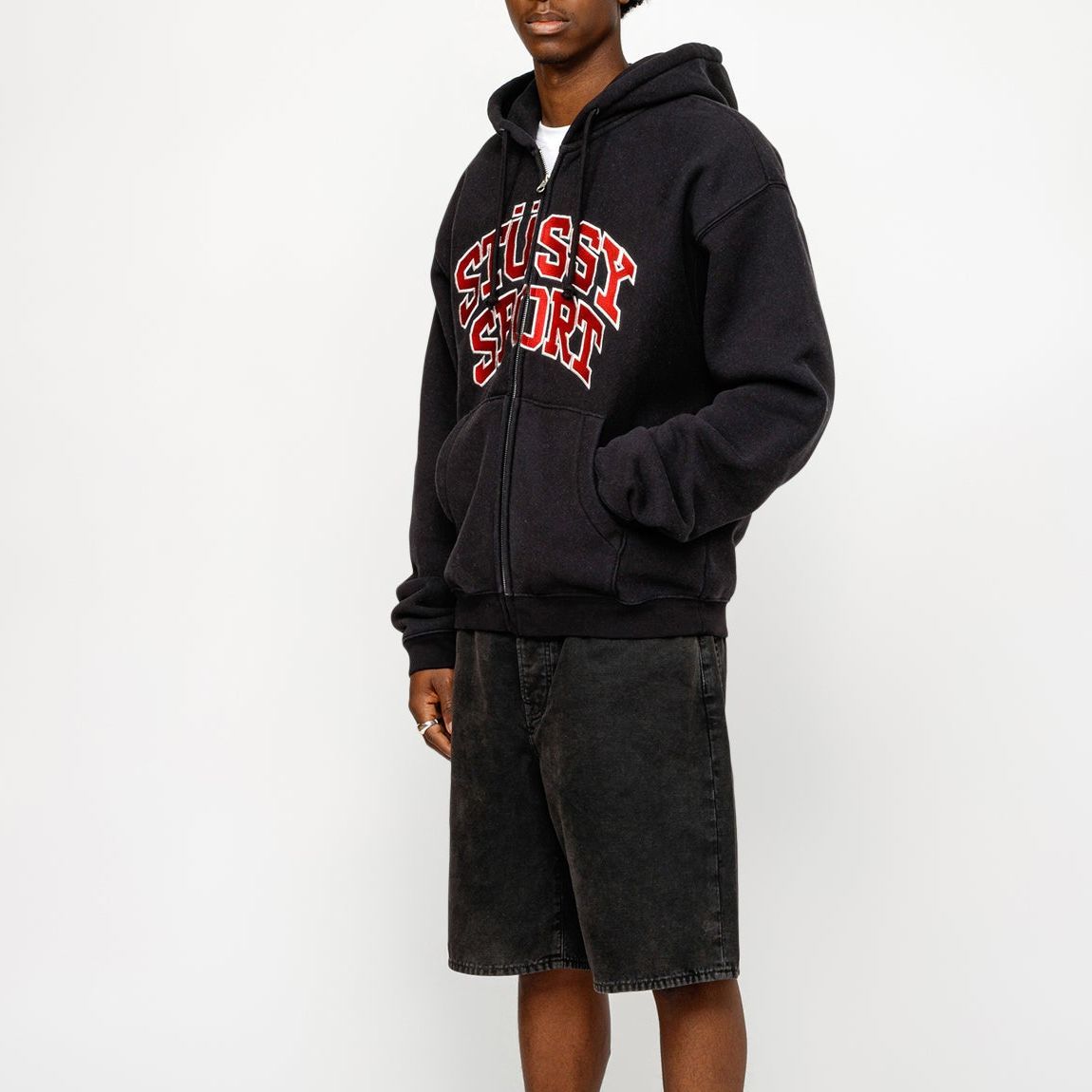 Stüssy Stussy SS24 Sport Zip Hoodie Retro Unisex Embroidered Logo Fleece Hoodie. 118540 圖 10