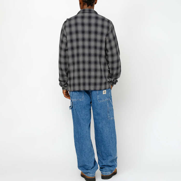 Stüssy Stussy SS24 Twisted Yarn Plaid Zip Shirt Vintage Loose Fit Unisex Long Sleeve. 1110327 圖 15