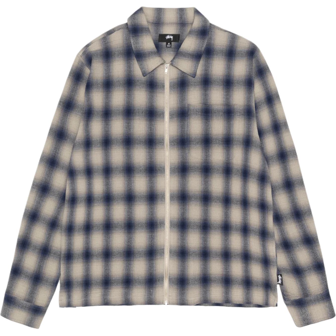 Stüssy Stussy SS24 Twisted Yarn Plaid Zip Shirt Vintage Loose Fit Unisex Long Sleeve. 1110327 圖 17