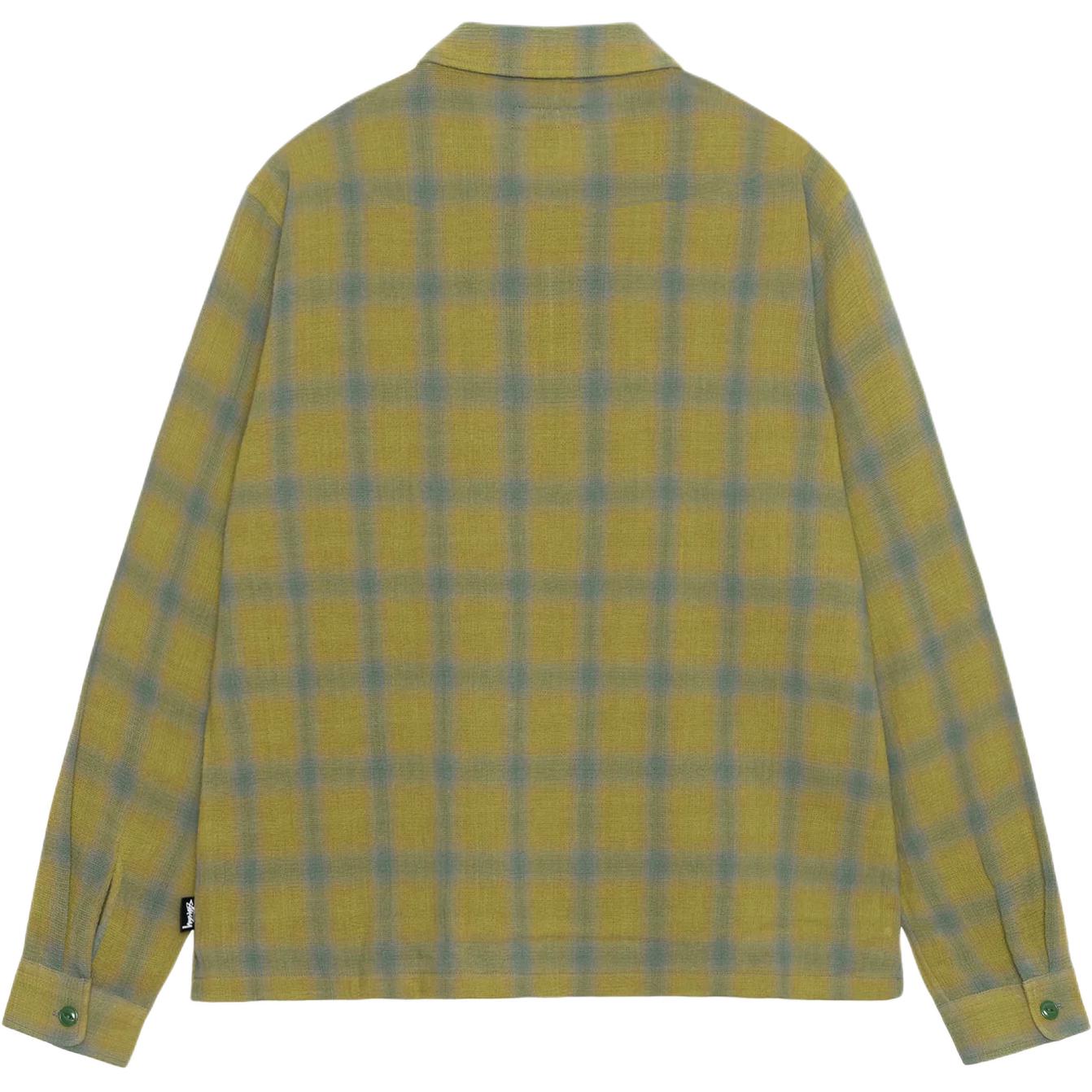 Stüssy Stussy SS24 Twisted Yarn Plaid Zip Shirt Vintage Loose Fit Unisex Long Sleeve. 1110327 圖 8