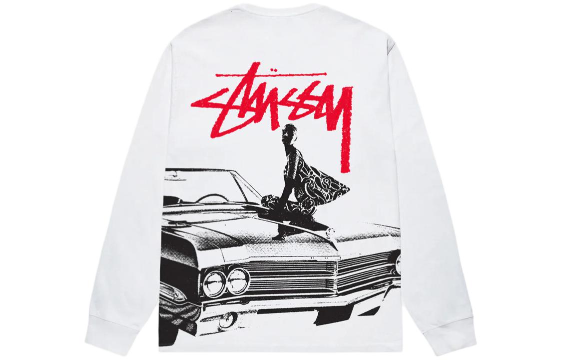 Stüssy Stussy SS24 Unisex Vintage Letter Print Long Sleeve Crewneck Sweatshirt. 1995006