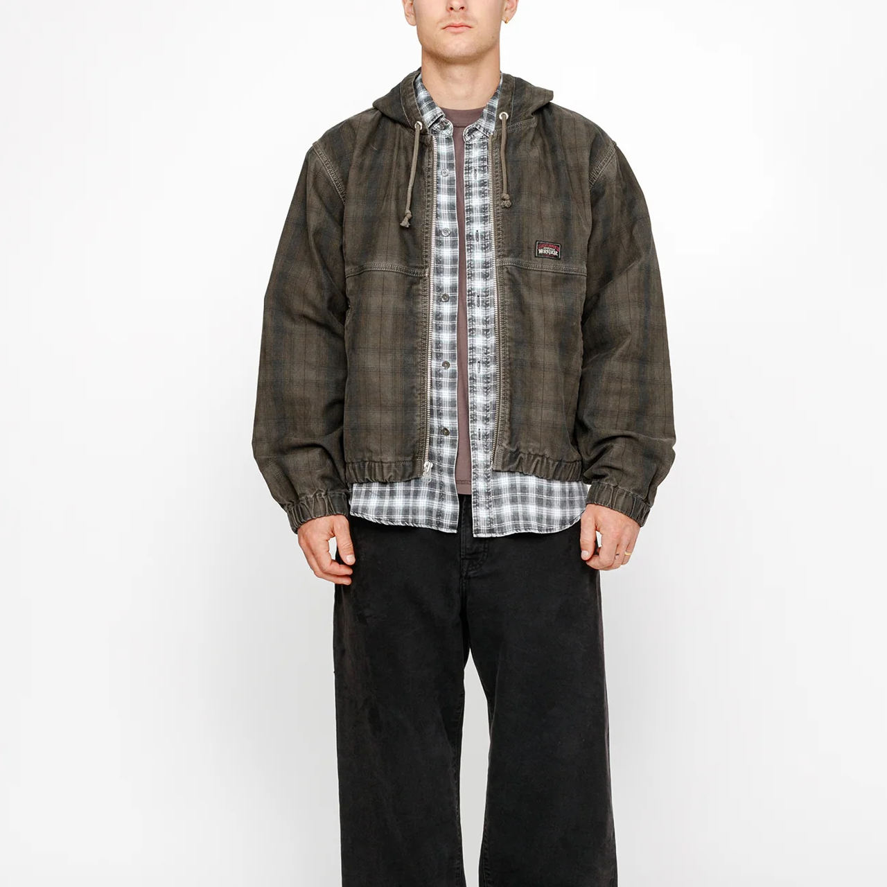 Stüssy Stussy SS24 Unlined Plaid Work Jacket Vintage Loose Fit Hoodie 男女同款 115768-stussy 圖 4