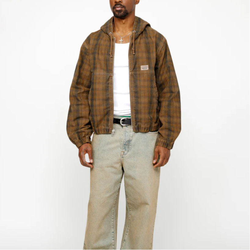 Stüssy Stussy SS24 Unlined Plaid Work Jacket Vintage Loose Fit Hoodie 男女同款 115768-stussy 圖 47