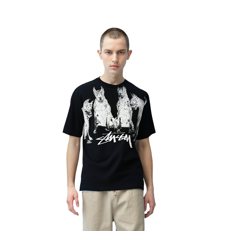 Sizing Stüssy Stussy SS24 Vintage Doberman Graphic Tee Unisex Short Sleeve T-Shirt. 1904997