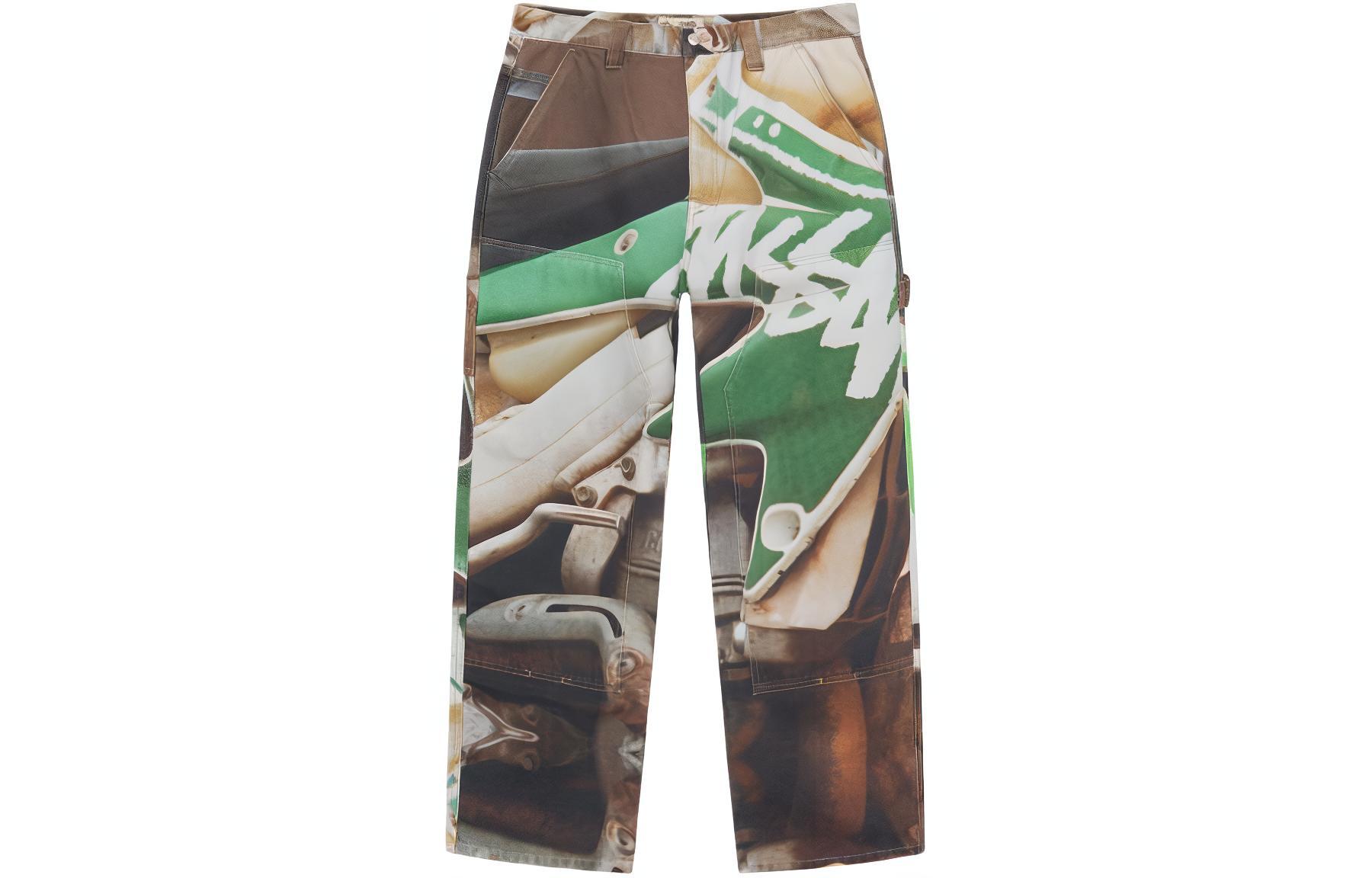 Order Stüssy SS24 Work Pant Canvas Baja Print Unisex Fit - Pelbagai Warna Vintage. 116654