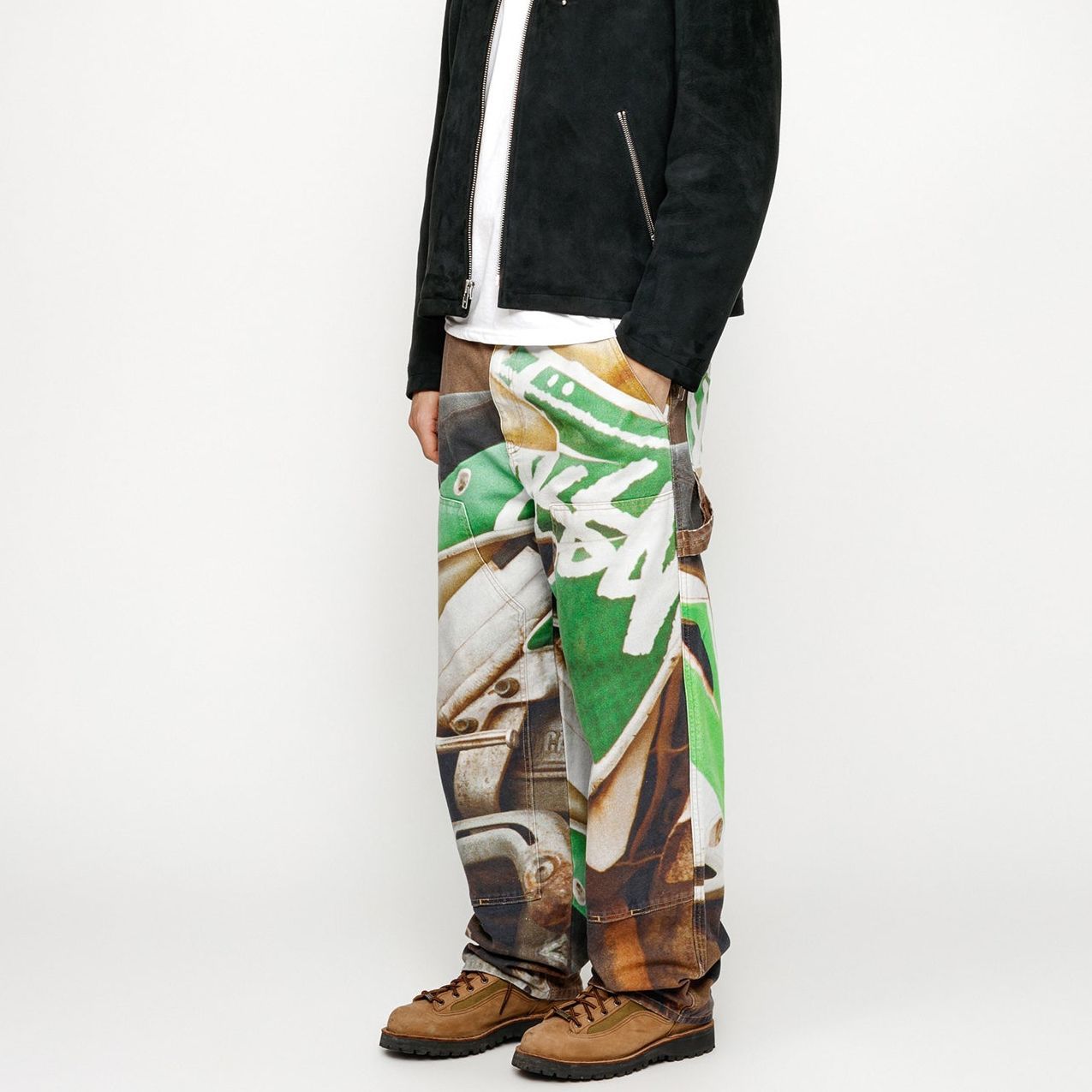 Details for Stüssy SS24 Work Pant Canvas Baja Print Unisex Fit - Pelbagai Warna Vintage. 116654
