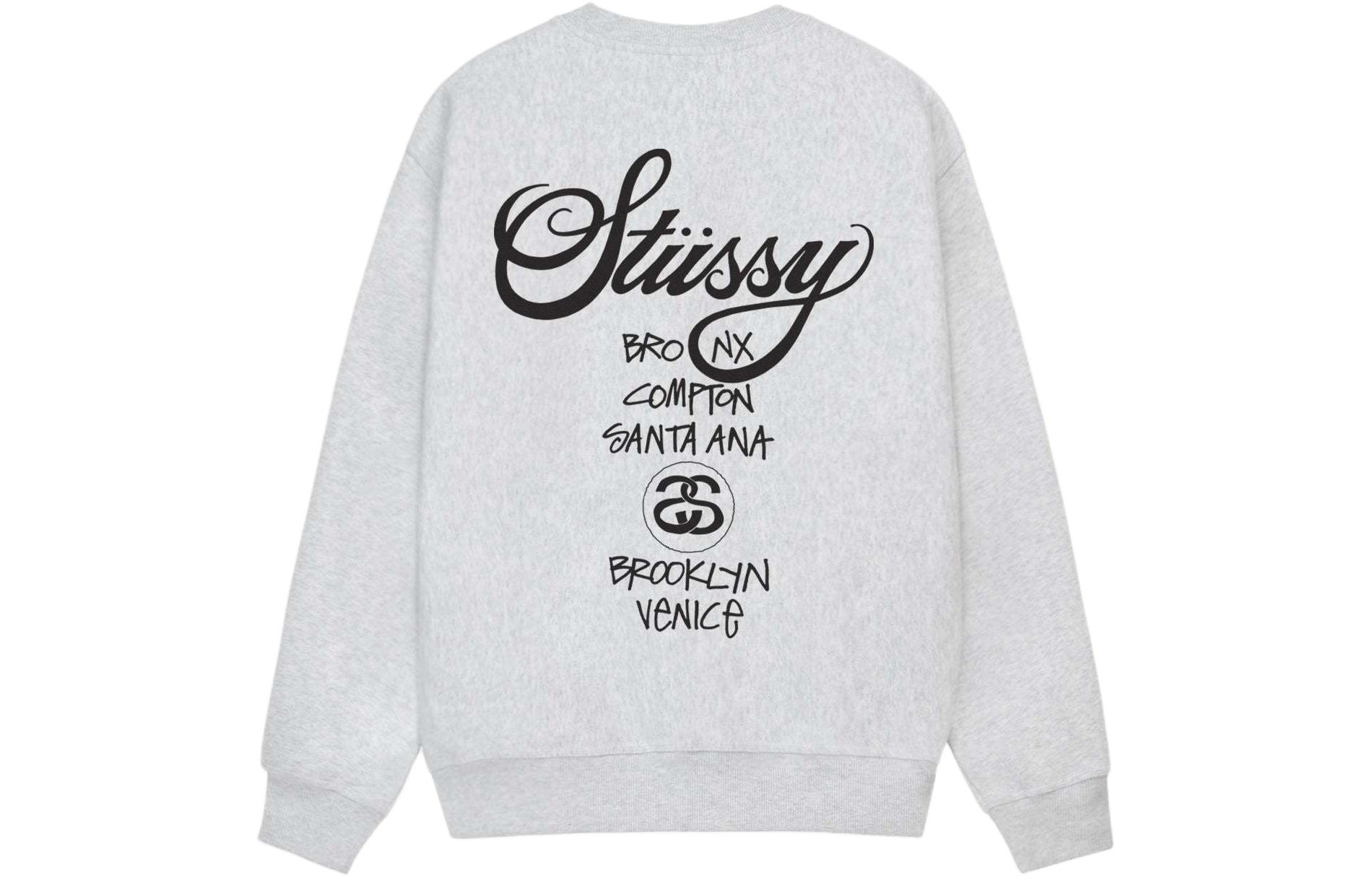 Stüssy Stussy SS24 World Tour Letter Print Retro Fleece Crewneck Sweatshirt Unisex 3913860 圖 4