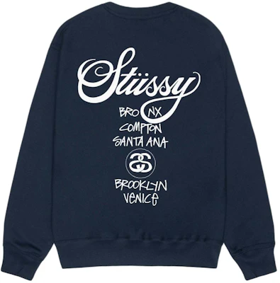Stüssy SS24 世界巡回复古字母印花羊毛衫圆领卫衣 男女同款 3913860 Details for Stüssy SS24 世界巡回复古字母印花羊毛衫圆领卫衣 男女同款 3913860