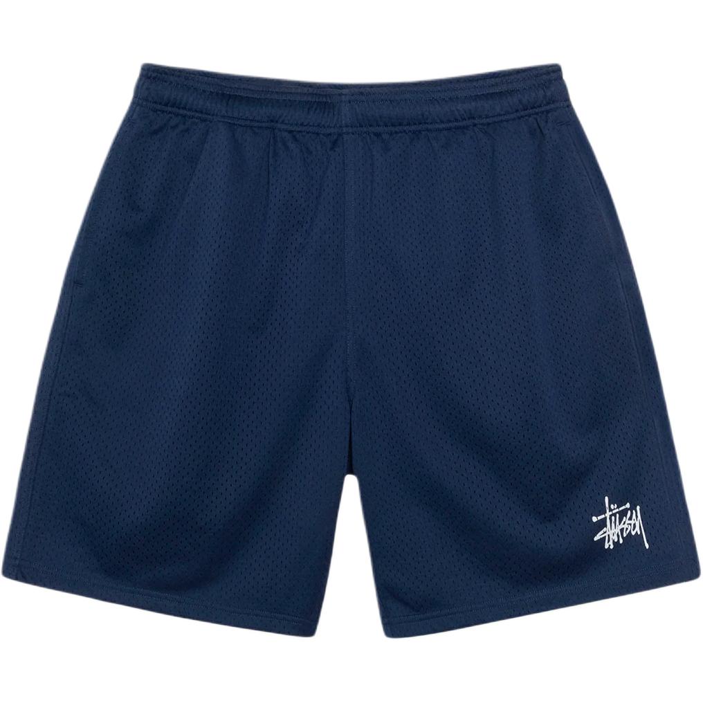 Shop Stüssy Stussy SS25 Basic Mesh Shorts Embroidered Loose-Fit Retro Unisex Casual Shorts 112335